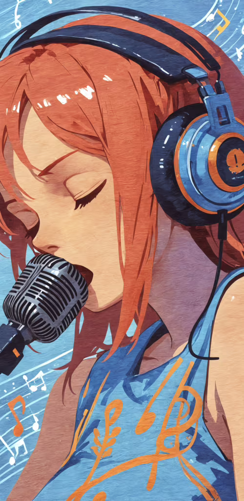 Ein stilisertes, malerisches Porträt einer jungen Frau mit dunklen Haaren, die große... Samsung Galaxy J4 Core