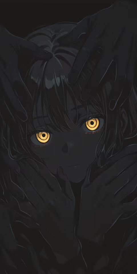 Eine Nahaufnahme im Anime-Stil von Kurumi Tokisaki aus Date A Live, ihr Gesicht wird...