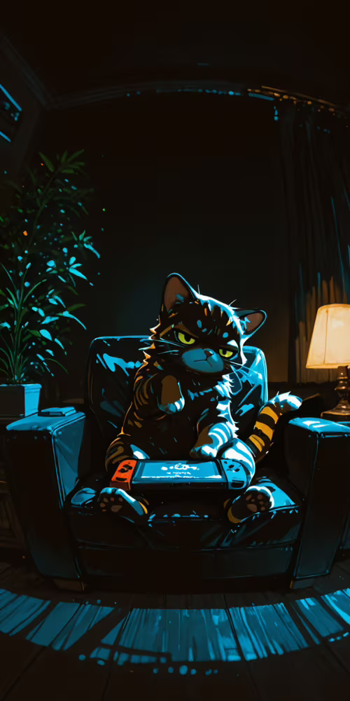 Eine getigerte Katze mit orangefarbenem Fell und einem mürrischen Gesichtsausdruck... Elephone U Pro