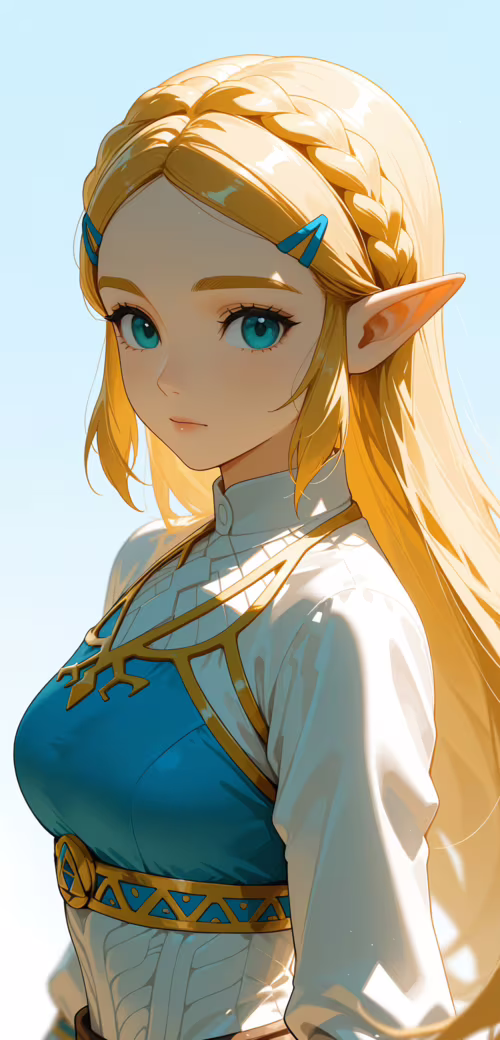 Eine im Anime-Stil gehaltene Illustration der Prinzessin Zelda aus der Spielreihe... Doogee S90C