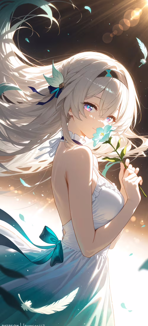 Eine im Anime-Stil gehaltene Illustration von Firefly aus Honkai: Star Rail. Sie... OnePlus 12R