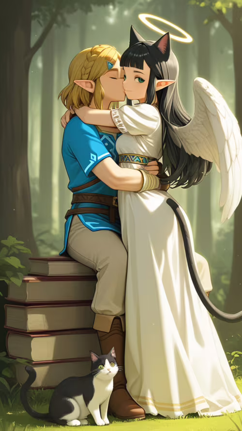 Eine im Anime-Stil gehaltene Illustration von Prinzessin Zelda mit Engelsflügeln... Apple iPhone 5c