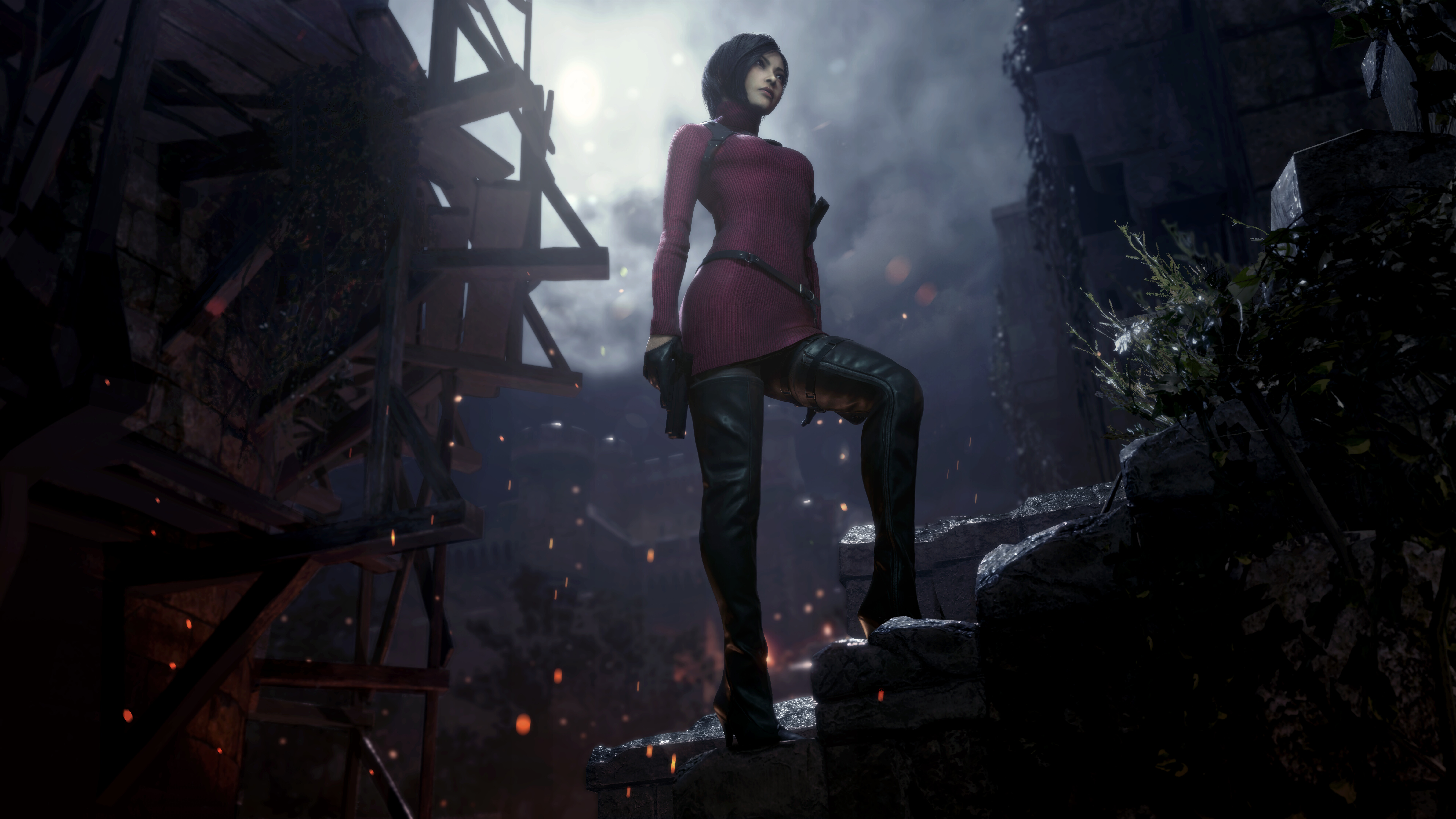 Eine sehr detaillierte Darstellung von Ada Wong aus dem Videospiel Resident Evil 4 (2023).