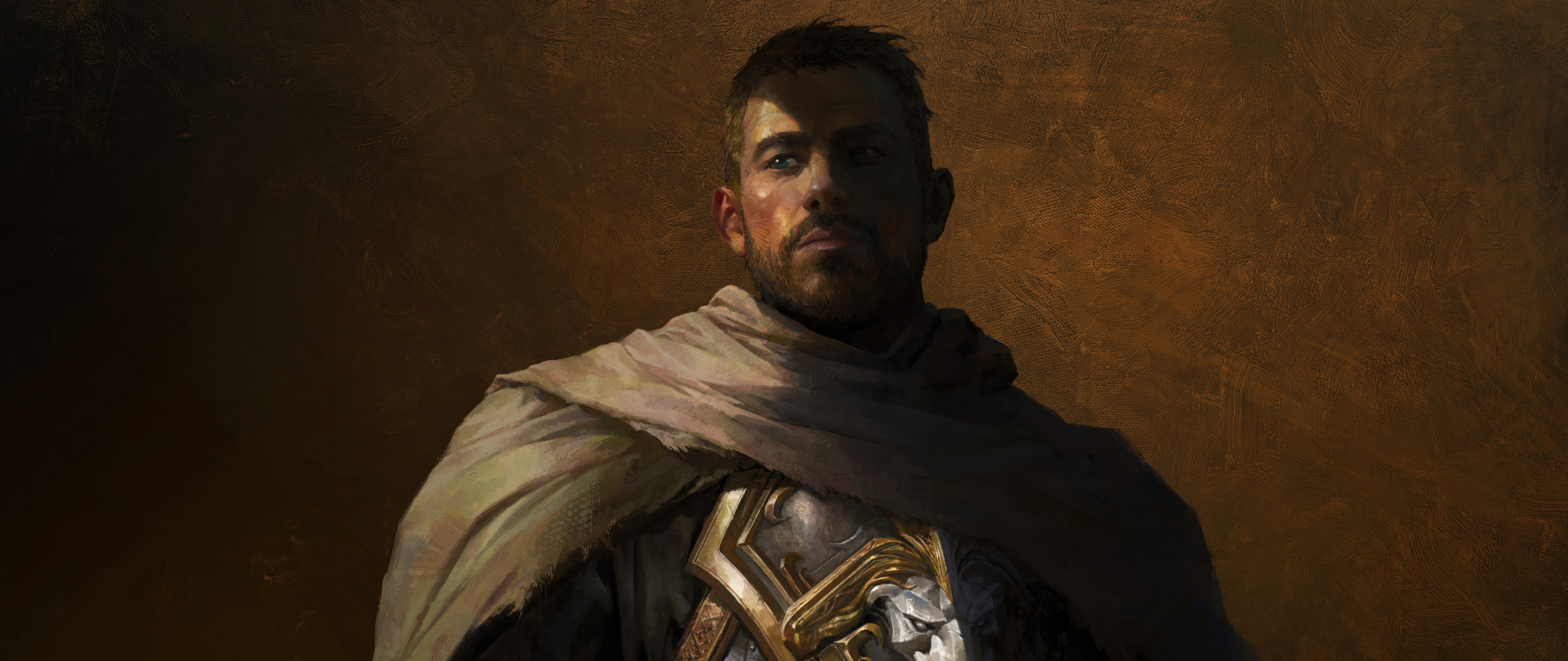 Anduin Wrynn aus World of Warcraft: The War Within, gekleidet in eine prächtige Rüstung.