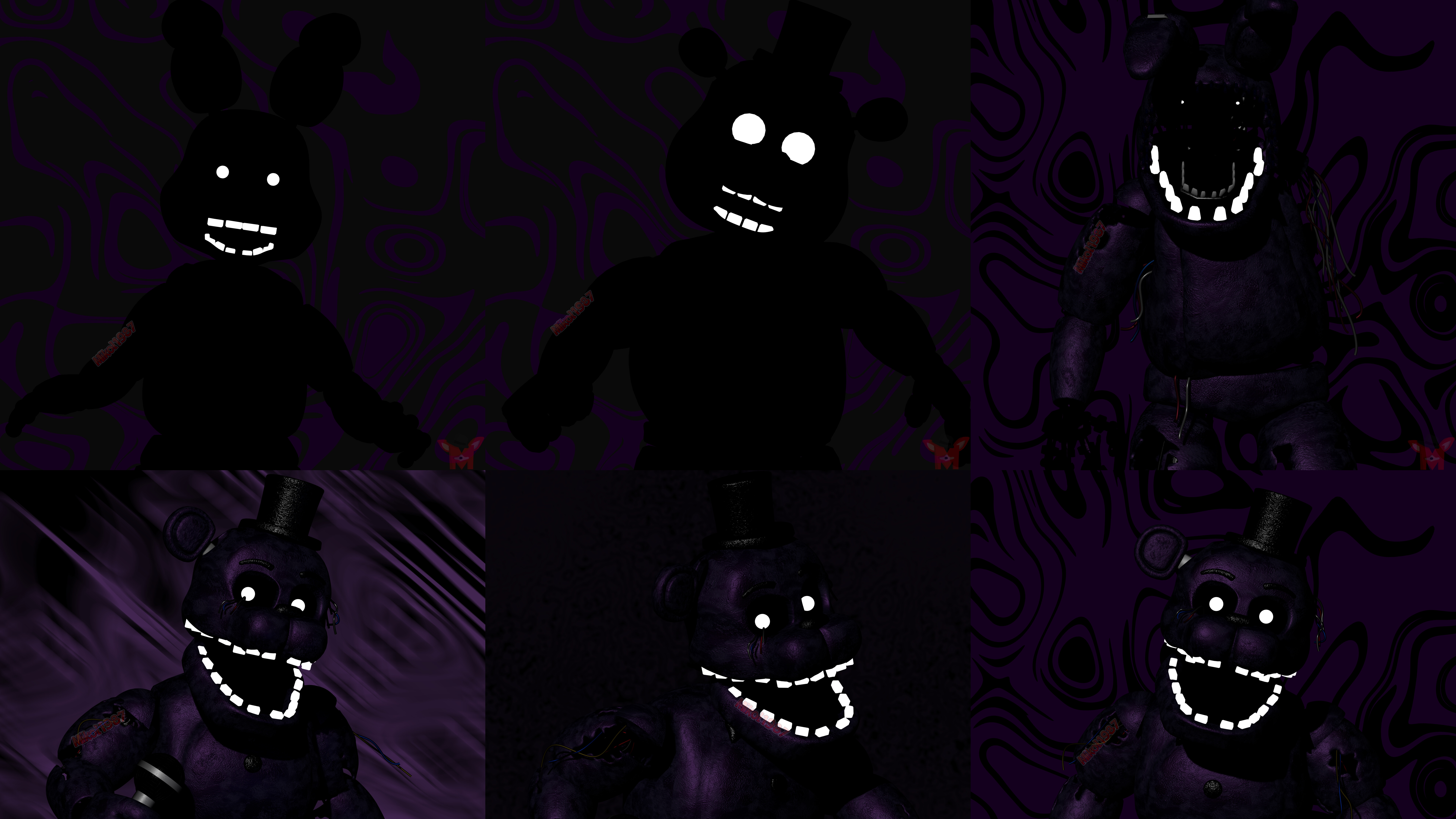 Shadow Freddy und Shadow Bonnie aus der Videospielreihe „Five Nights at Freddy’s“.