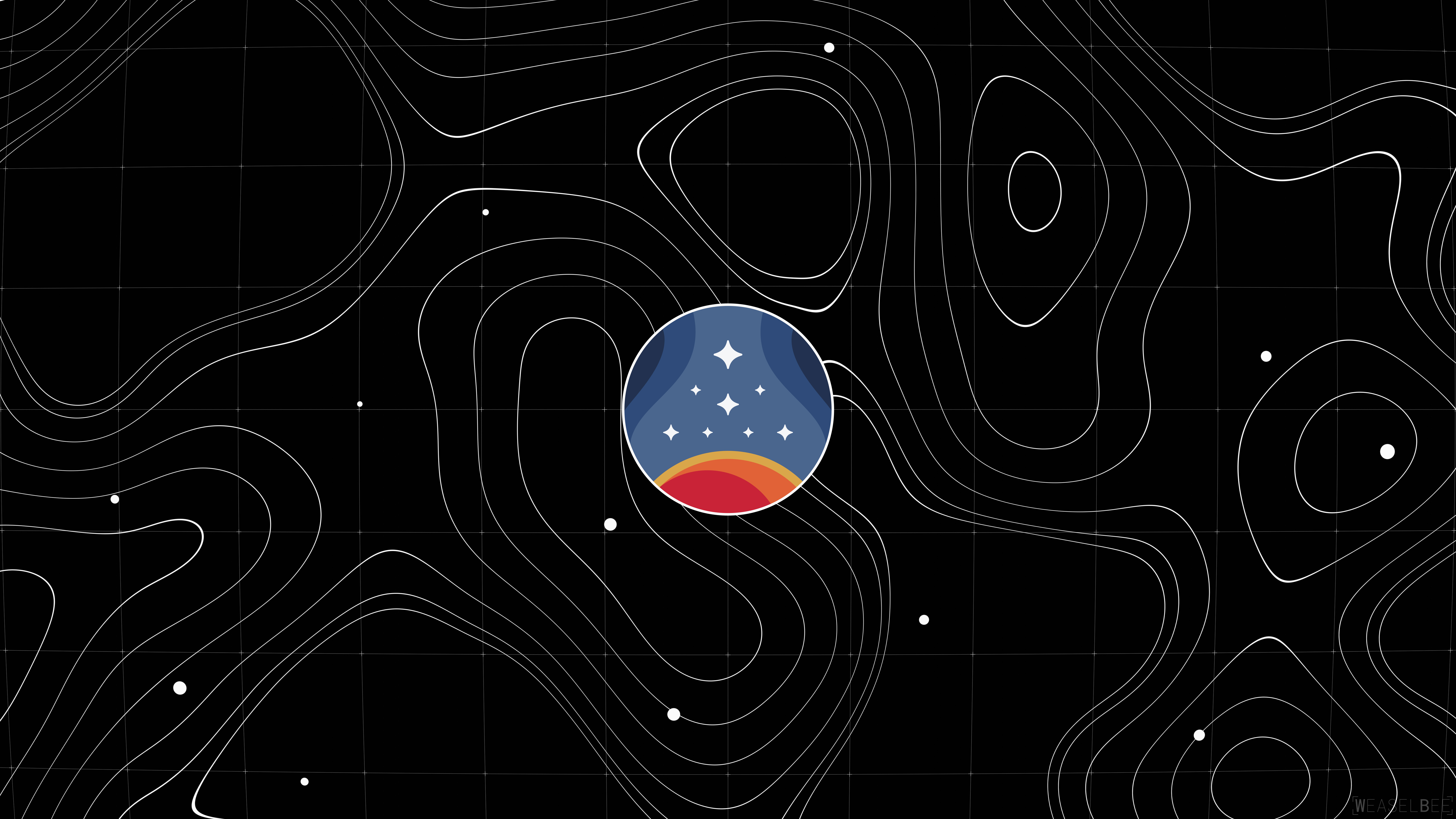 Minimalistische, düstere Science-Fiction-Illustration einer Astronauten-Silhouette im tiefen Weltraum, mit hohem Kontrast und dunklen Farbtönen, optimiert für OLED-Bildschirme.