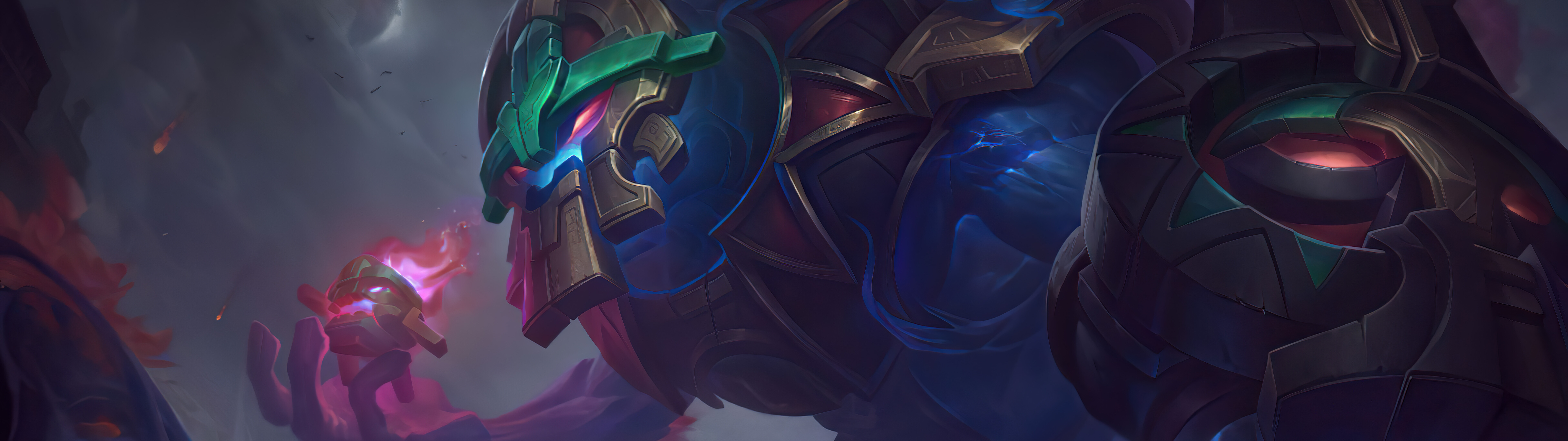 Maokai, das mächtige Baummonster aus League of Legends, steht inmitten alter Wurzeln und des dichten Blätterwerks des Waldes.