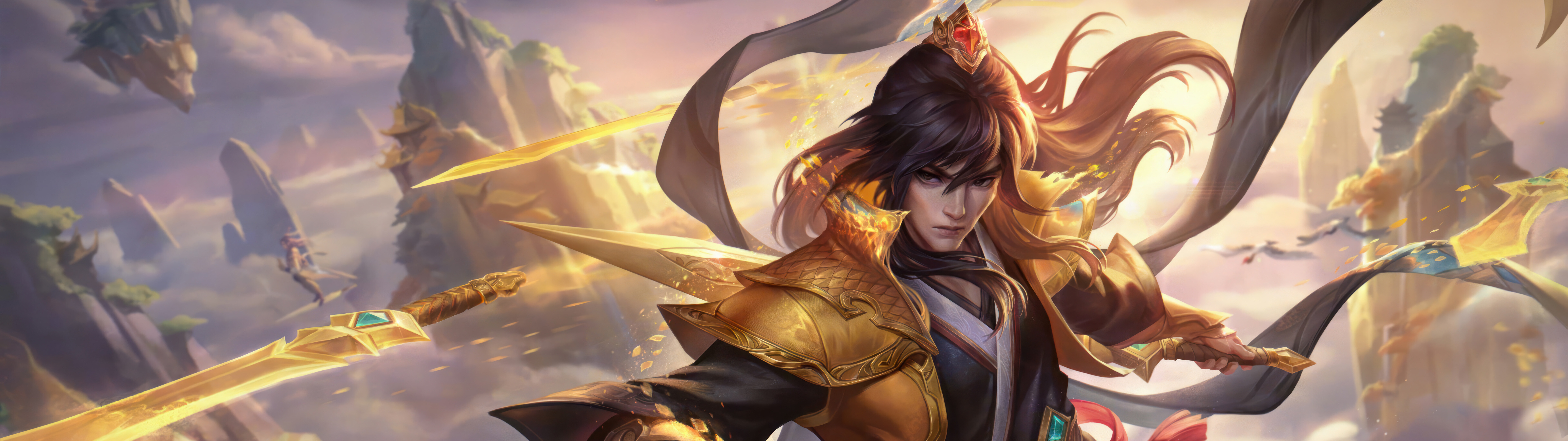 Talon aus League of Legends, dargestellt mit seinen charakteristischen Klingen in einer dramatischen, düsteren Atmosphäre.