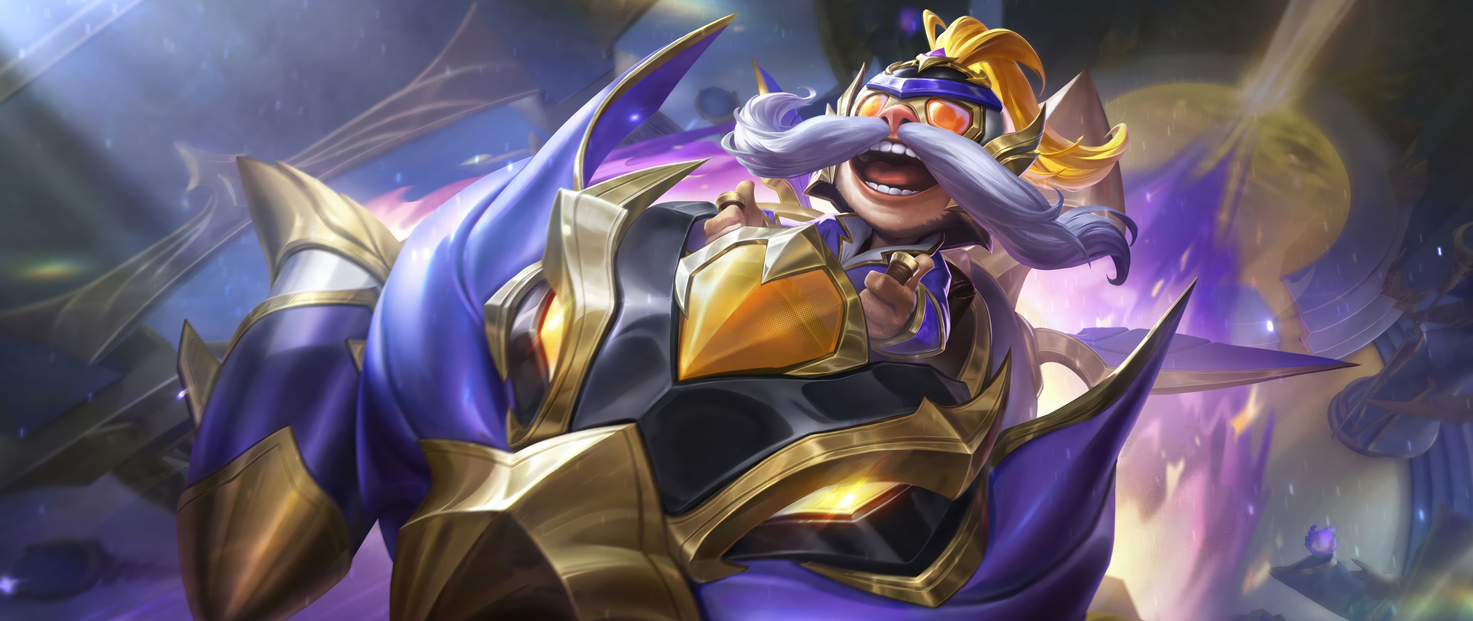 Corki, der Yordle-Pilot aus League of Legends, in einem detaillierten Charakterporträt.