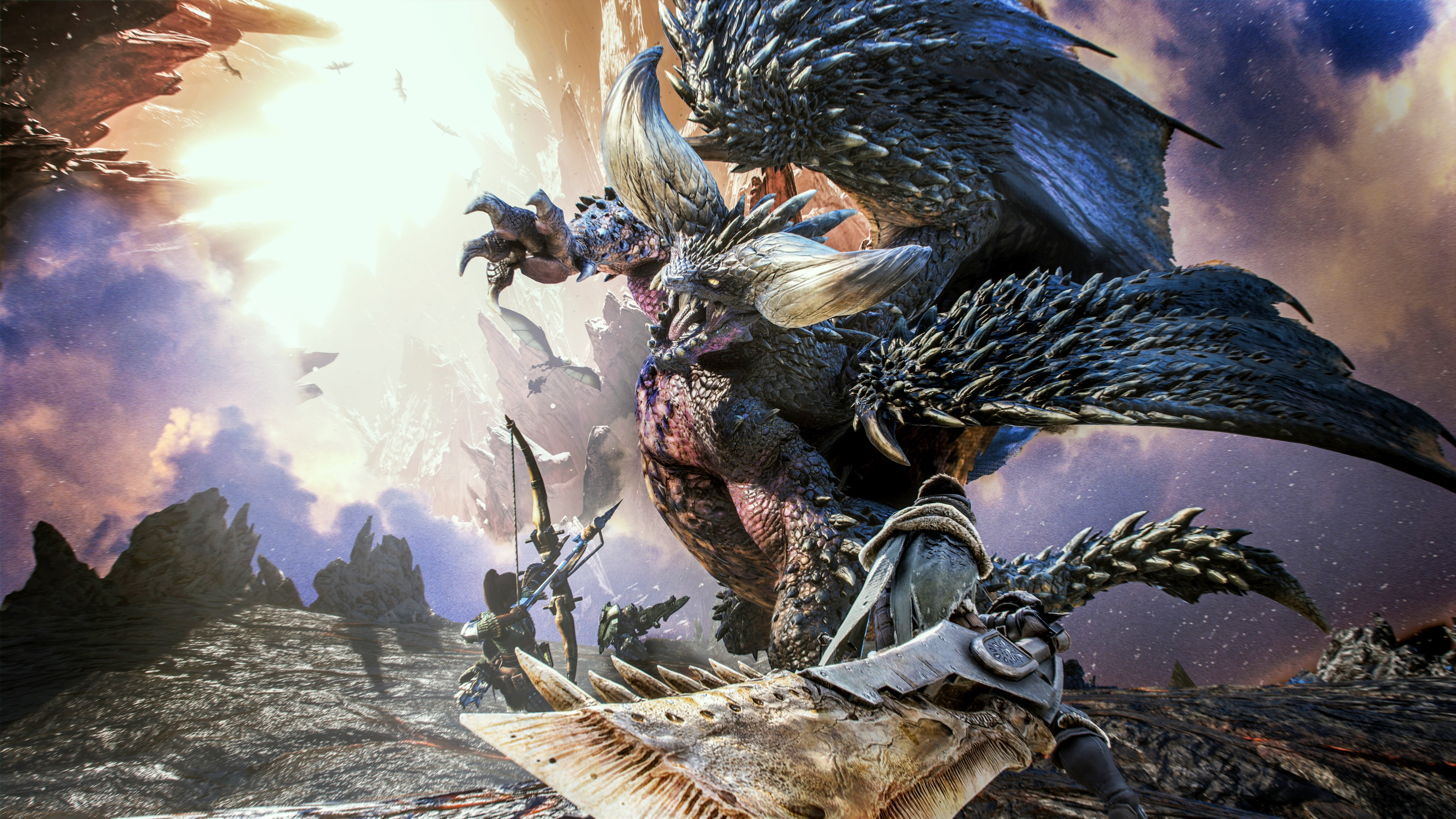 Der uralte Drache Nergigante aus dem Videospiel Monster Hunter: World.