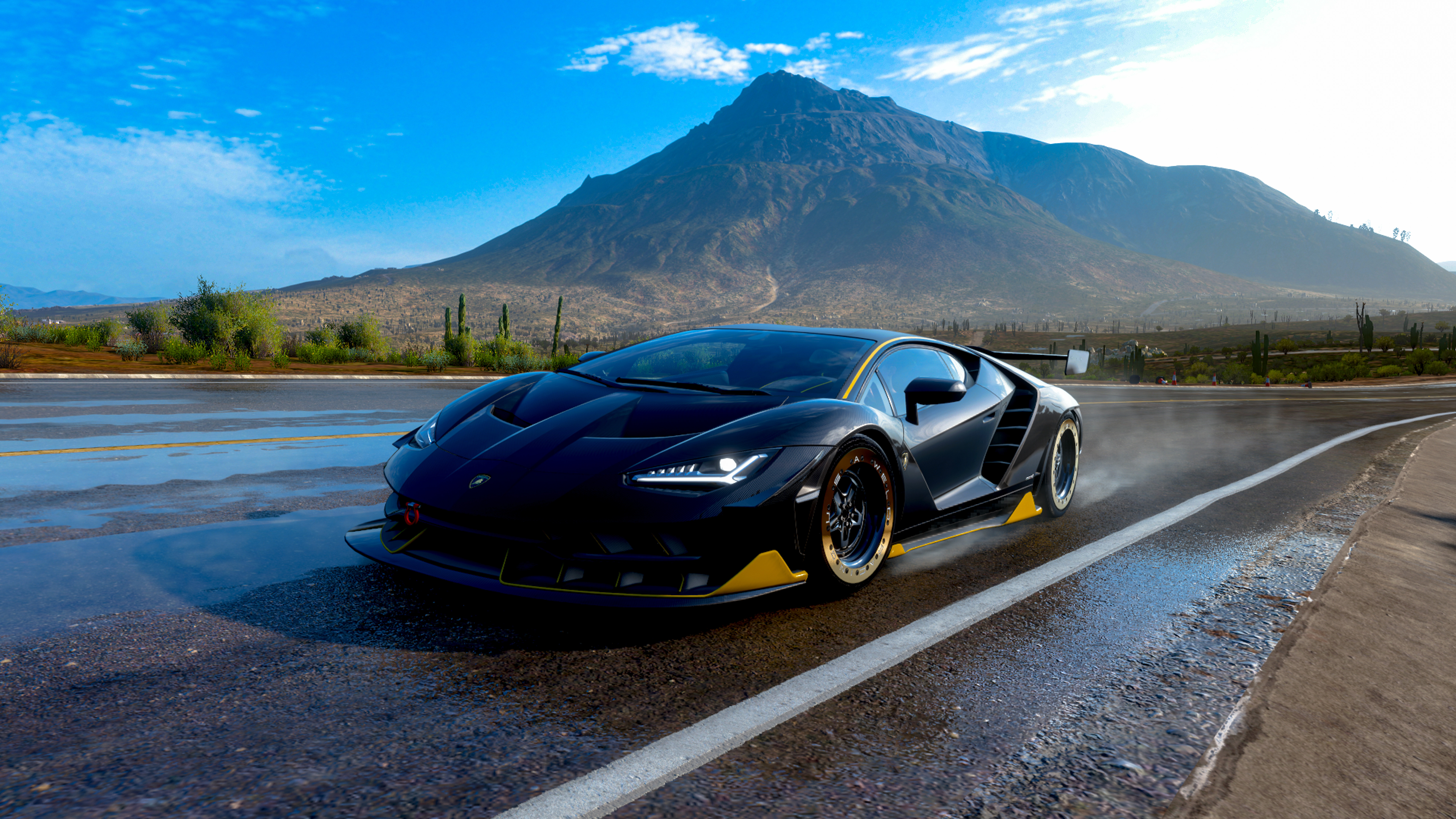 Ein hochleistungsstarker Lamborghini Centenario-Sportwagen, aufgenommen während des Spielens von Forza Horizon 5.