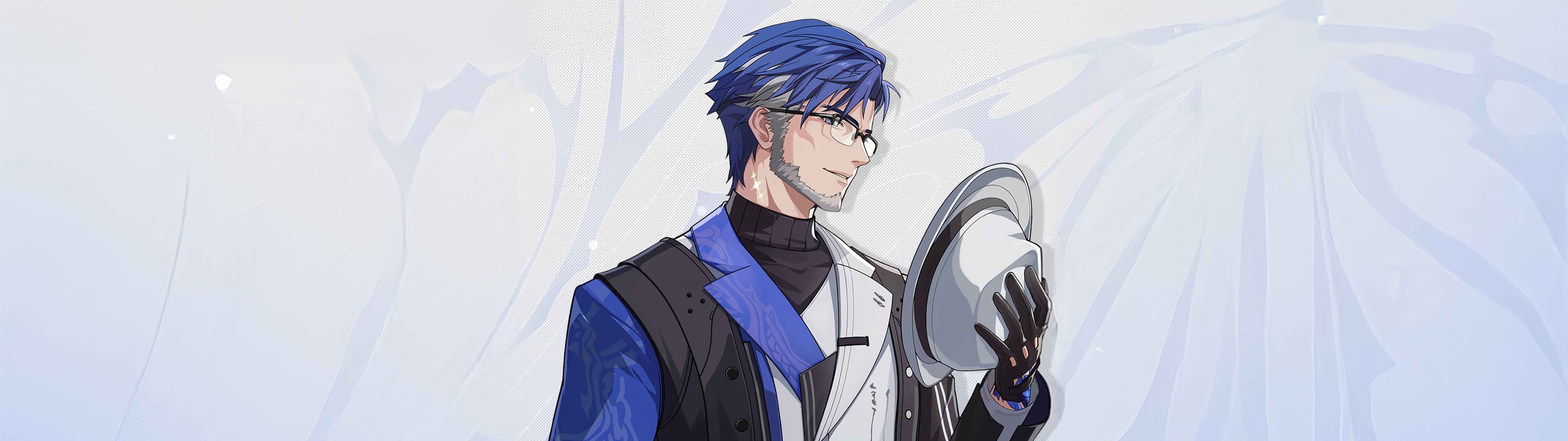 Eine hochwertige Charakterillustration von Yuanwu aus dem Videospiel Wuthering Waves.