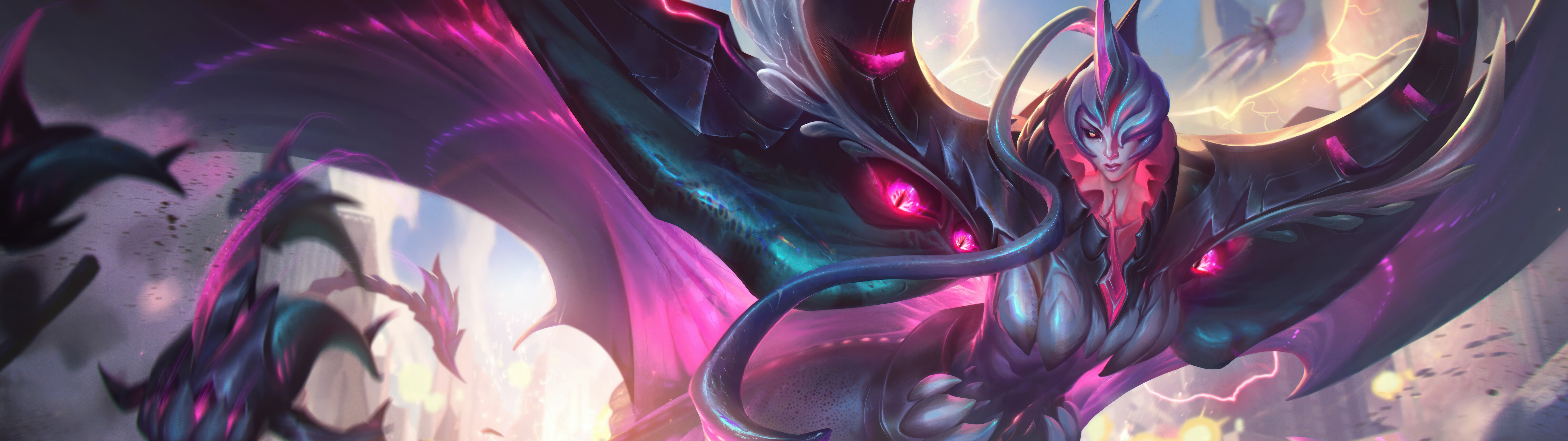 Bel’Veth, die Herrscherin der Leere aus League of Legends, mit einem Design, das kosmische und organische Elemente der Leere vereint.