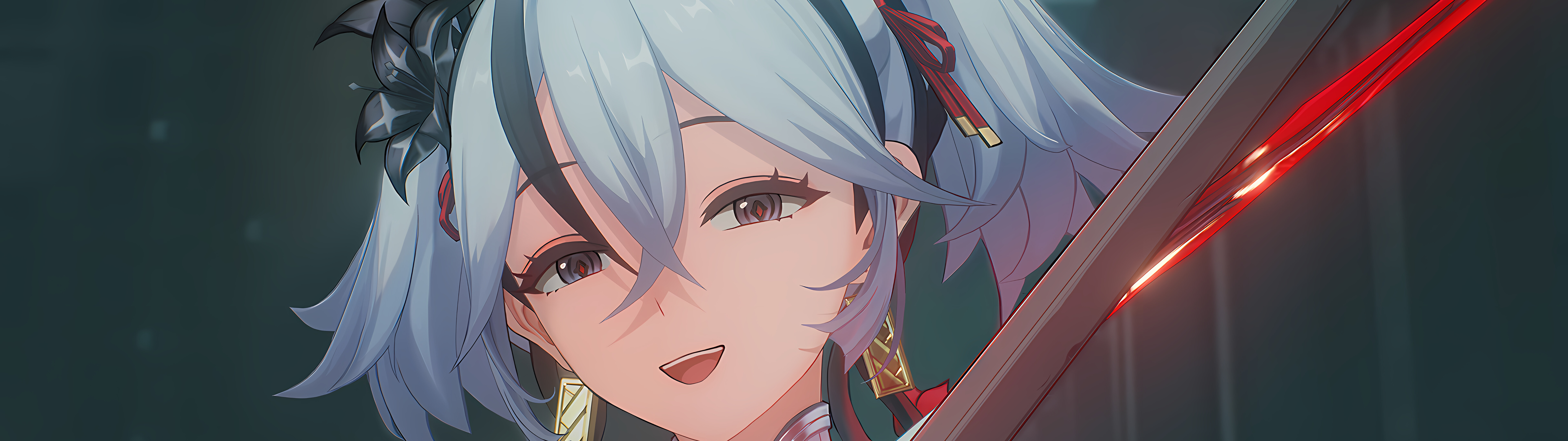 Eine detaillierte Charakterdarstellung von Camellya aus dem Videospiel Wuthering Waves.