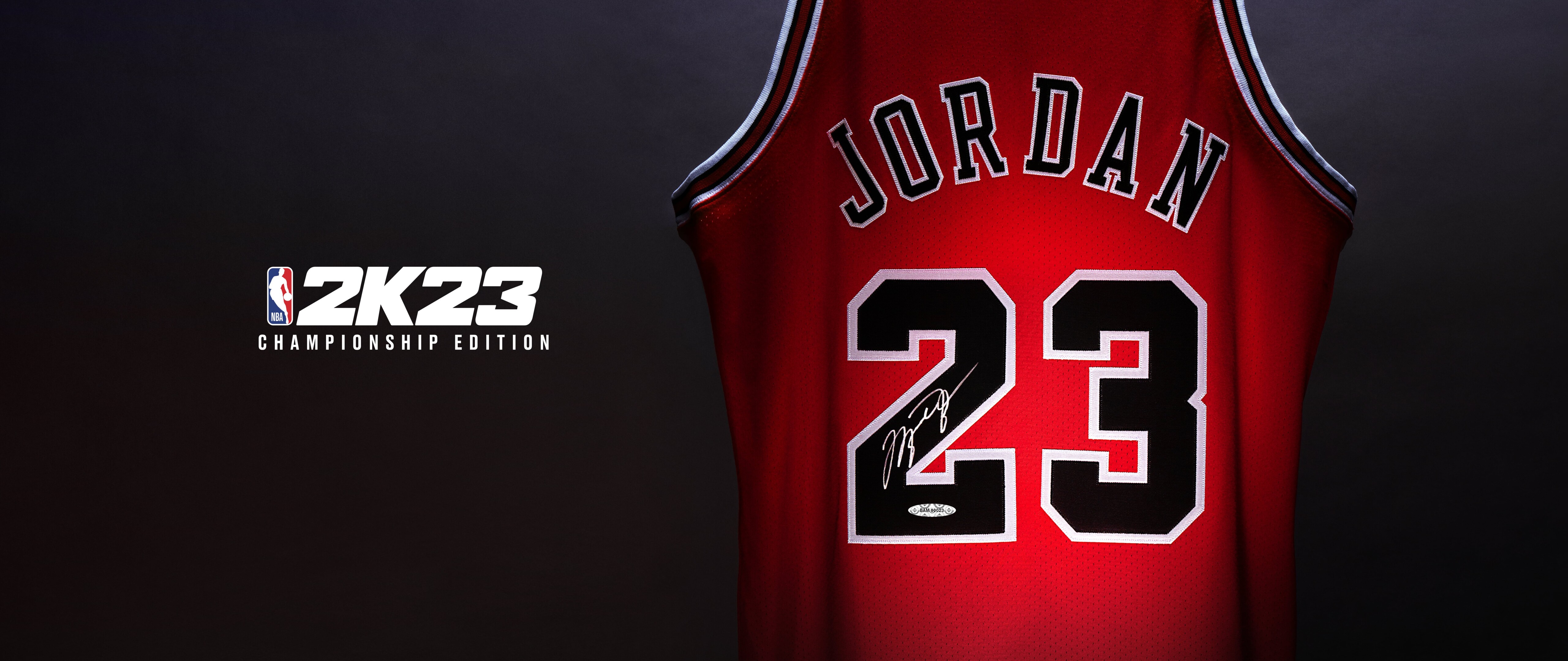 Eine filmische Nahaufnahme eines professionellen Basketballspielers in einer auf dem Videospiel NBA 2K23 basierenden Grafik.